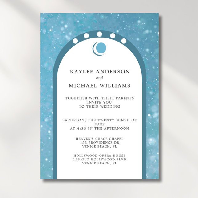 Invitación a la boda celestial azul (Subido por el creador)