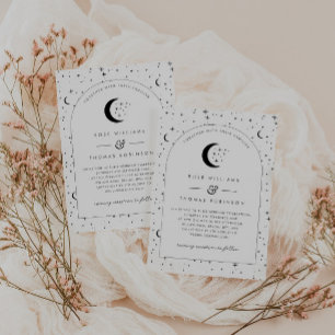 Invitación a la boda celestial con arco