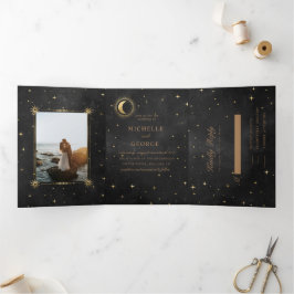Invitación a la Boda Celestial de la Luna de Oro T