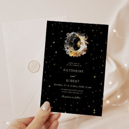 Invitación a la Boda Celestial de la Luna Dorada N