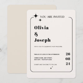 Invitación a la Boda Celestial de Marfil de OLIVIA