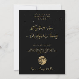 Invitación a la boda celestial negra