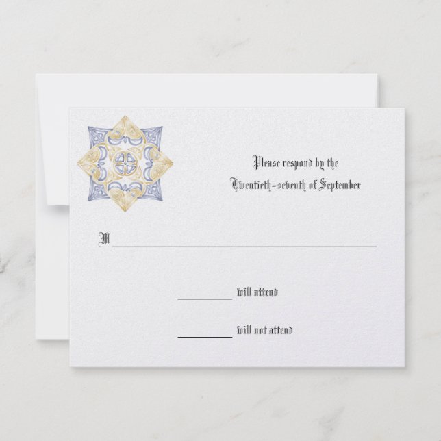 Invitación a la boda celta - Apéndice de respuesta (Anverso)