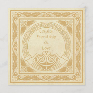 Invitación a la boda celta con Claddagh.