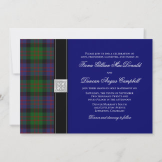 Invitación a la boda celta de MacDonald Tartán