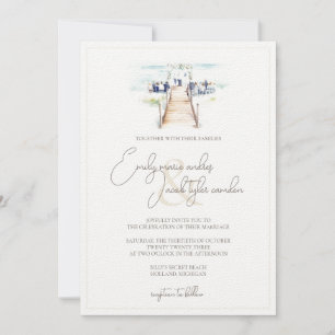 Invitación a la boda - Ceremonia de paseo marítimo