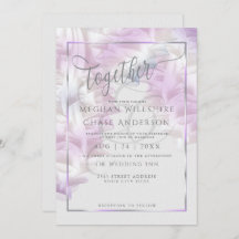 Invitación a la boda | Chiffon Lilac Ombré Ruffles