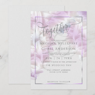 Invitación a la boda   Chiffon Lilac Ombré Ruffles