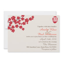 Invitación a la boda china de doble felicidad