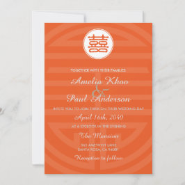 Invitación a la boda china de doble felicidad