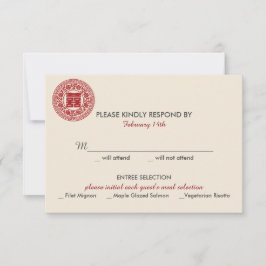 Invitación a la boda china de doble felicidad - RS