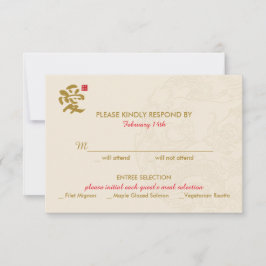 Invitación a la boda china - RSVP