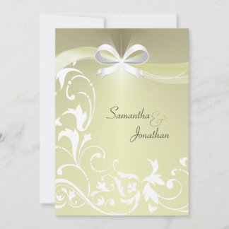 Invitación a la boda - Cinta elegante de marfil