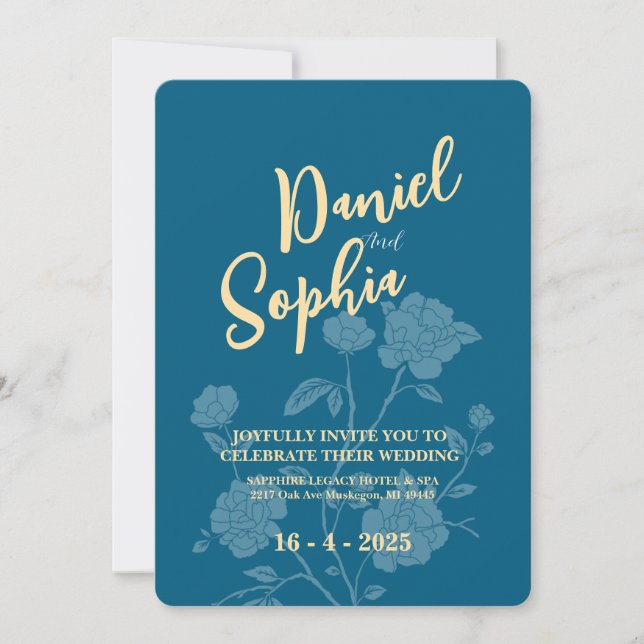 Invitación a la boda clásica (Anverso)