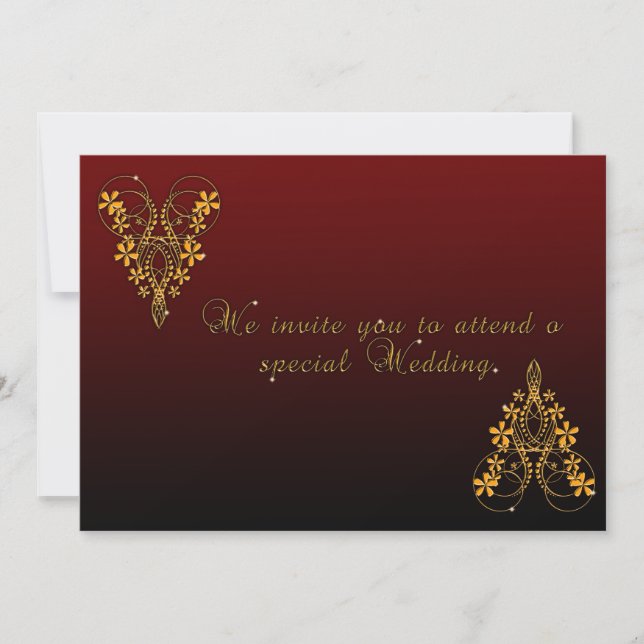 Invitación a la boda clásica (Anverso)