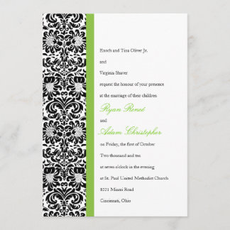 Invitación a la boda clásica de Damasco
