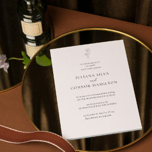 Invitación a la boda clásica de dinero antiguo