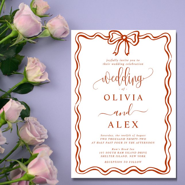 Invitación a la boda clásica de Doodles (Subido por el creador)