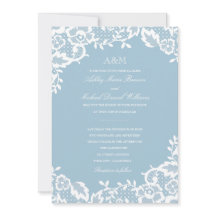 Invitación a la boda clásica de encaje