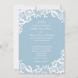 Invitación a la boda clásica de encaje