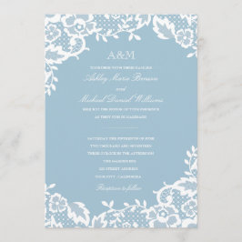 Invitación a la boda clásica de encaje