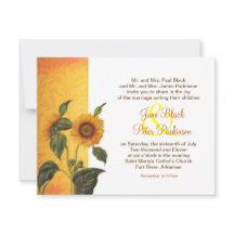 invitación a la boda clásica de girasol