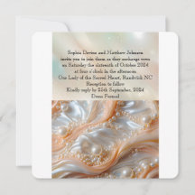 Invitación a la boda clásica de Pearl y Shell