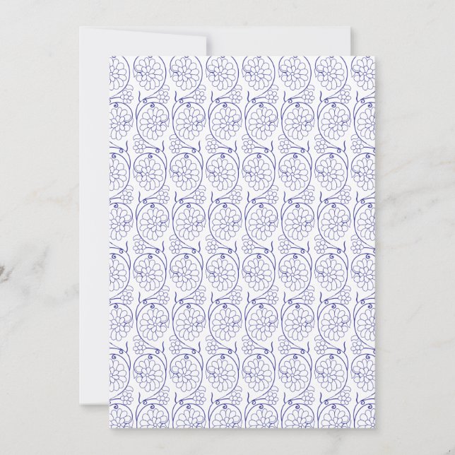 Invitación a la boda clásica | Desi inglés editabl (Anverso)