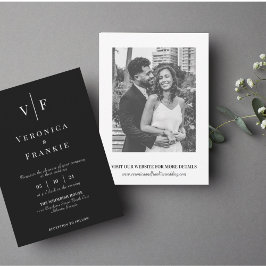 Invitación a la boda clásica elegante | Foto simpl