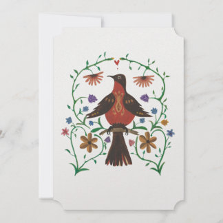 Invitación a la boda clásica Folksy