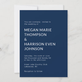 Invitación a la boda clásica minimalista