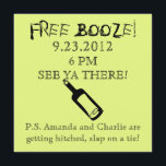 Invitación a la boda cómica, humor<br><div class="desc">¡Una invitación de boda con un poco de humor! ¿Por qué tus amigos y familiares van a los bodas? Por la bebida gratis... es todo lo que cualquiera quiere saber...  ¡Esta es una invitación que acaba de llegar al punto! ¡LIBEREN A BOOZE!</div>