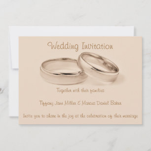 Invitación a la boda con anillos bodas