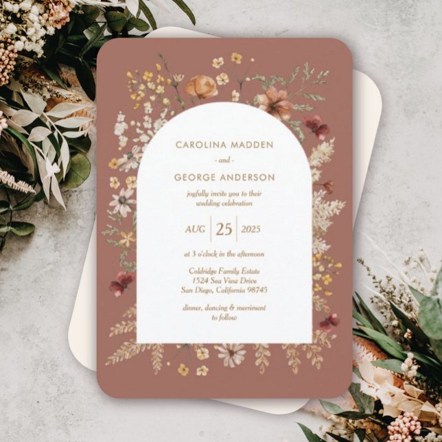 Invitación a la boda con arco en el jardín de Sedo (Subido por el creador)