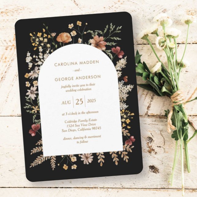 Invitación a la boda con arco en el jardín de Sedo (Subido por el creador)
