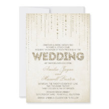 Invitación a la boda con aspecto de Purpurina de o