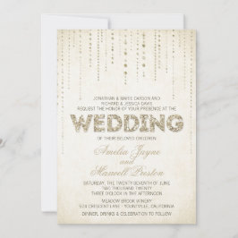 Invitación a la boda con aspecto de Purpurina de o