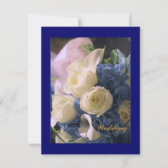 Invitación a la boda con el sueño azul (Anverso)