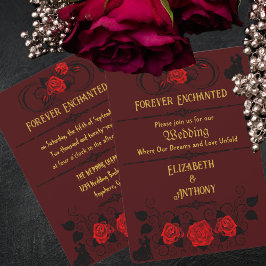 Invitación a la boda con elegancia encantada