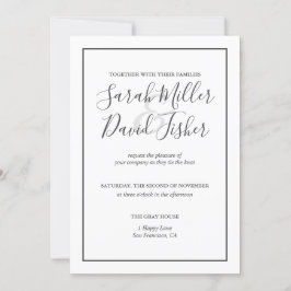 Invitación a la boda con elegancia simple
