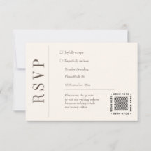 Invitación a la boda con elegante tipografía RSVP