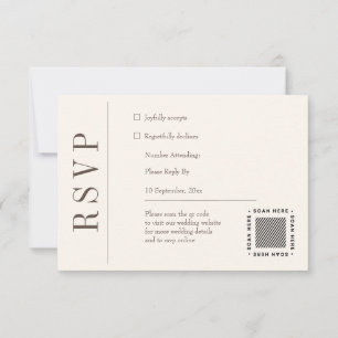Invitación a la boda con elegante tipografía RSVP