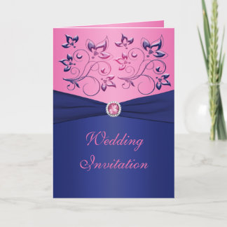 Invitación a la boda con estilo de tarjeta floral 