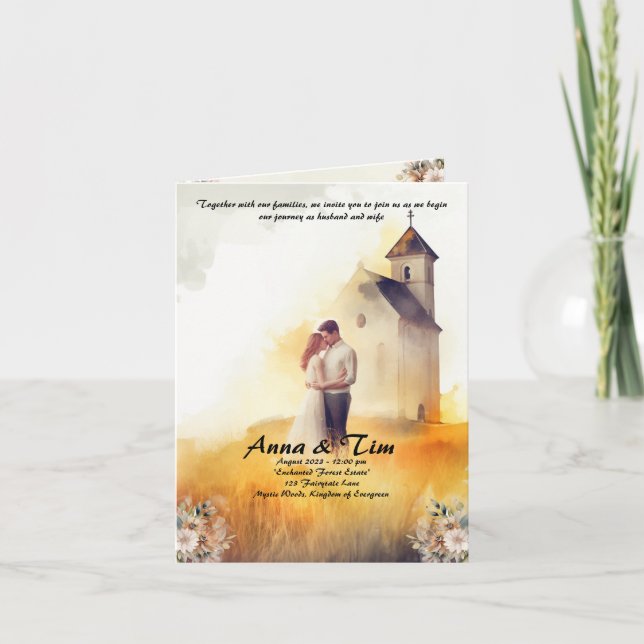 Invitación a la boda con estilo y elegancia (Anverso)