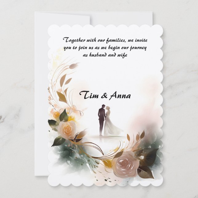 Invitación a la boda con estilo y elegancia (Anverso)