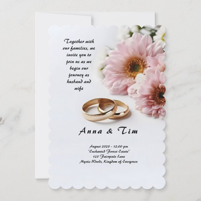 Invitación a la boda con estilo y elegancia (Anverso)