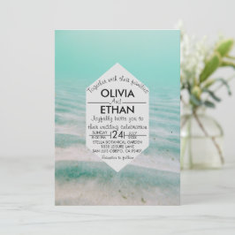 Invitación a la boda con estrella marina submarina