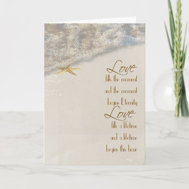 Invitación a la boda con estrellas en la costa (Anverso)