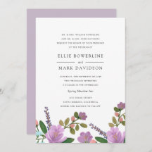 Invitación a la boda con flor suave