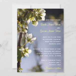 invitación a la boda con flores de cerezo blanco b